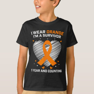 T-shirt Année Cancer Sans Leucémie Survivante Cadeaux Oran