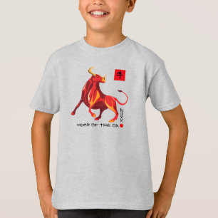 T-shirt Année chinoise du boeuf Année personnalisée