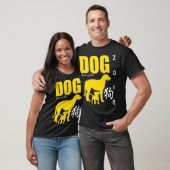 T-shirt Année chinoise du chien jaune 2018 hommes noirs Te (Unisexe)