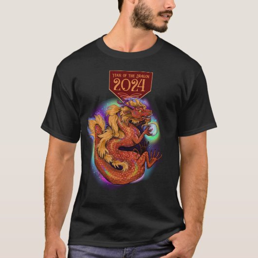 T-shirt Année chinoise du zodiaque du dragon 2024 Nouvel A (Devant)