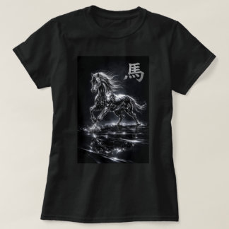T-shirt Année chinoise du zodiaque Fu année du cheval 0046