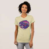 T-shirt Année colorée du lapin chinois (Devant entier)