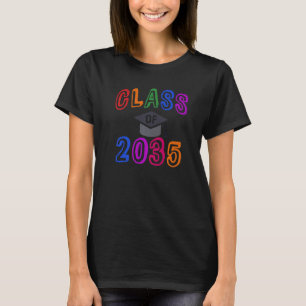 T-shirt Année De Graduation Classe De 2035 Augmenter Avec 