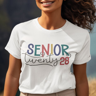 T-shirt Année de graduation colorée supérieure