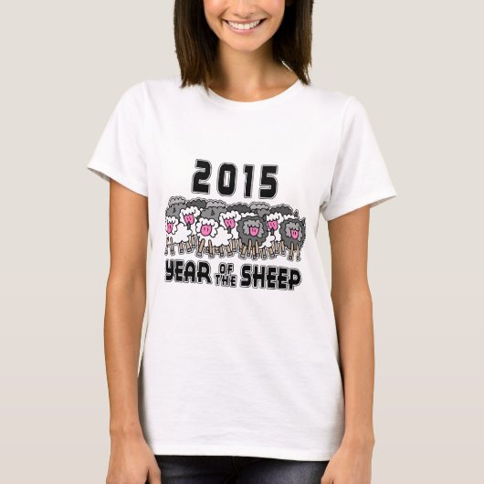 T-shirt Année de la chèvre 2015 de RAM de moutons (Devant)