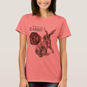 T-shirt Année de l'art chinois de zodiaque de lapin