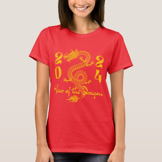 T-shirt Année de l'or Dragon (Devant)