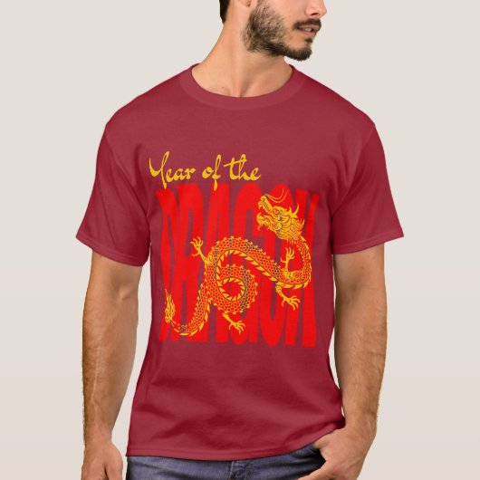 T-shirt Année de l'or rouge Dragon (Devant)