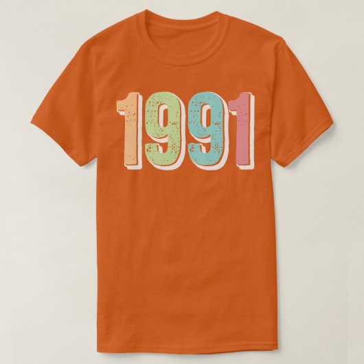 T-SHIRT ANNÉE DE NAISSANCE 1991 (Design devant)