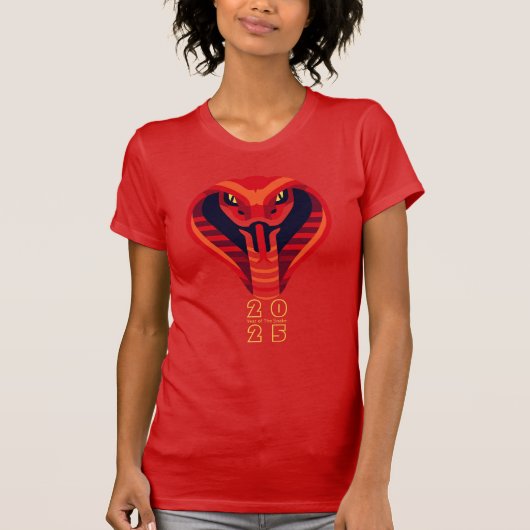 T-shirt Année des serpents chinois modernes 2025 RTee (Devant)