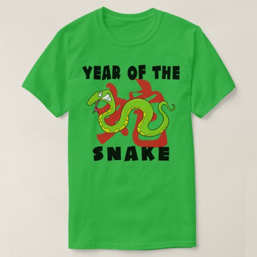 T-shirt Année drôle du serpent (2) (Design devant)