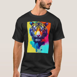 T-shirt Année Du Bengale Tigre Artistique Premium