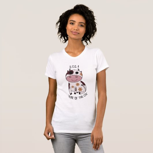 T-shirt Année du boeuf (Devant entier)