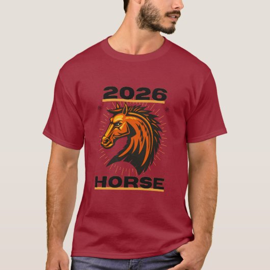 T-shirt Année du cheval 2026 (Devant)
