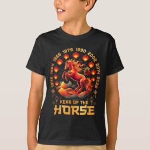 T-shirt Année du cheval de feu Nouvel An chinois 2026 Déco
