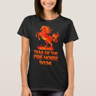T-shirt Année du cheval de feu, zodiaque chinois Nouvel An