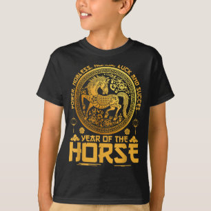 T-shirt Année du cheval Zodiaque Bonne année lunaire chino