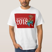 T-shirt Année du chien 2018 Double exposition (Devant)