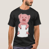 T-shirt Année Du Cochon Lucky Mama Cochon Dans Poche Drôle (Devant)