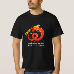 T-shirt Année Du Dragon 2024 Nouvelle Année Chinoise
