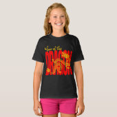 T-shirt Année du Dragon Rouge Or (Devant entier)