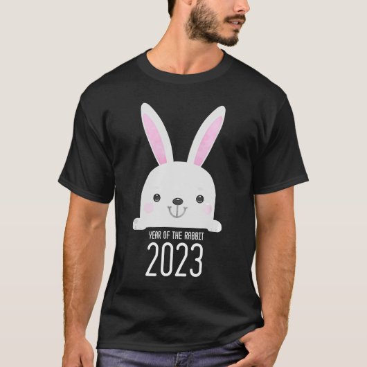 T-shirt Année Du Lapin 2023 Chinois Zodiac Lunar New Y (Devant)