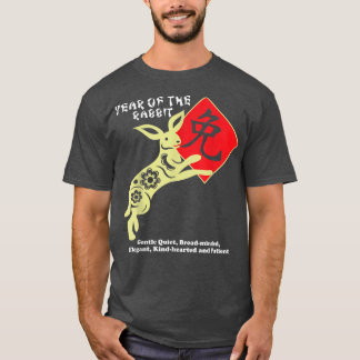 T-shirt Année du lapin Joyeux chinois Zodiac Lunaire Nouve