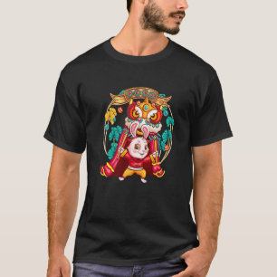 T-shirt Année Du Rabbin Nouvel An Chinois 2023 Danse Lion