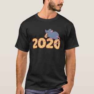 T-shirt Année du Rat 2020 Chinois Lunaire Nouvel An Zodiac