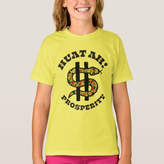 T-shirt Année du serpent "Huat Ah!" Couleur claire (Devant)