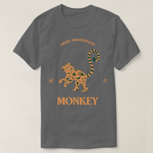 T-shirt Année du singe chinois Zodiac 1 (Design devant)