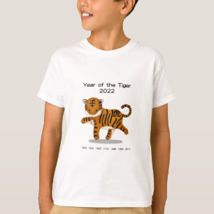T-shirt Année du tigre 2022 Cute Zodiac Animal