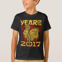Année du zodiaque de Chinois du coq 2017 du feu
