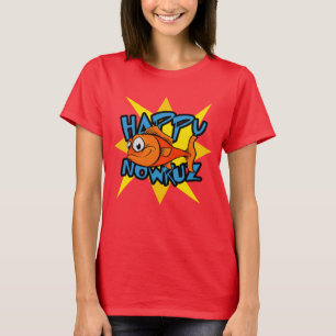 T-shirt Année persane de sourire Nowruz de Sun de poisson