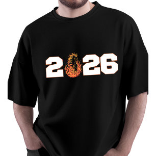 T-shirt Année personnalisée du Cheval de Feu 2026 Nouvel A