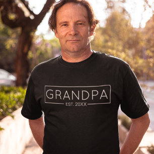 T-shirt Année personnalisée Grandpa Est