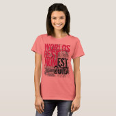 T-shirt Année Personnalisée Mondes Noir, Rose Chaud Meille (Devant entier)