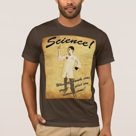 T-shirt Années 1940 Retro Science Poster Tee (Devant)