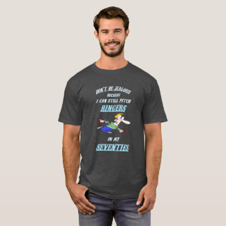 T-shirt Années '70 en fer à cheval foncées de base de