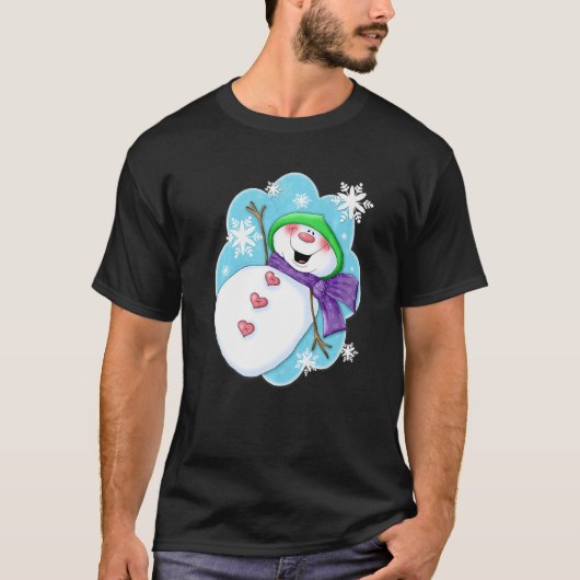 T-shirt Annie Lang Go Snow Snowman (Devant)