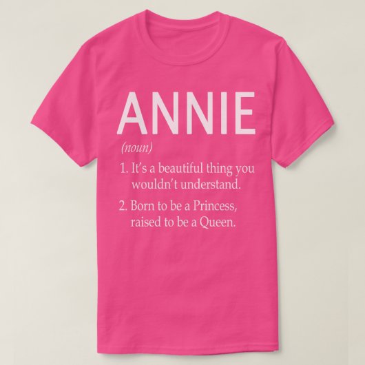 T-shirt Annie Nom Cadeau (Design devant)