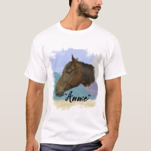T-shirt “Annie” – Portrait d'un cheval - Personnalisez vot