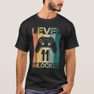 T-shirt Anniversaire 11 Anniversaire Joueur déverrouillé 1