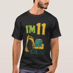 T-shirt Anniversaire 11 Cartoon Pelle jaune sur chenilles