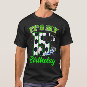 T-shirt Anniversaire 15 Ans Femme Football Garçon Fille En