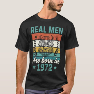 T-shirt Anniversaire 1972 De Véritables Hommes Sont Nés En