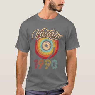 T-shirt Anniversaire 1990 Vinyle Vintage drôle