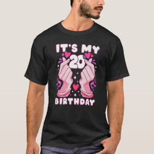 T-shirt Anniversaire 20 ans, K-pop, coeur du doigt, Sarang