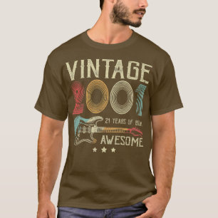 T-shirt Anniversaire 21 ans Femmes Hommes Vintage Incroyab