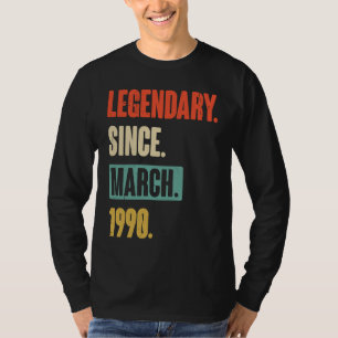 T-shirt Anniversaire 33 mars Décoration 33 ans Vieux Vinta